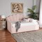 Baxton Studio Timila Modern and Contemporary Light Pink Velvet Fabric Upholstered Queen Size Daybed 213-11552-ZORO - alternate 1